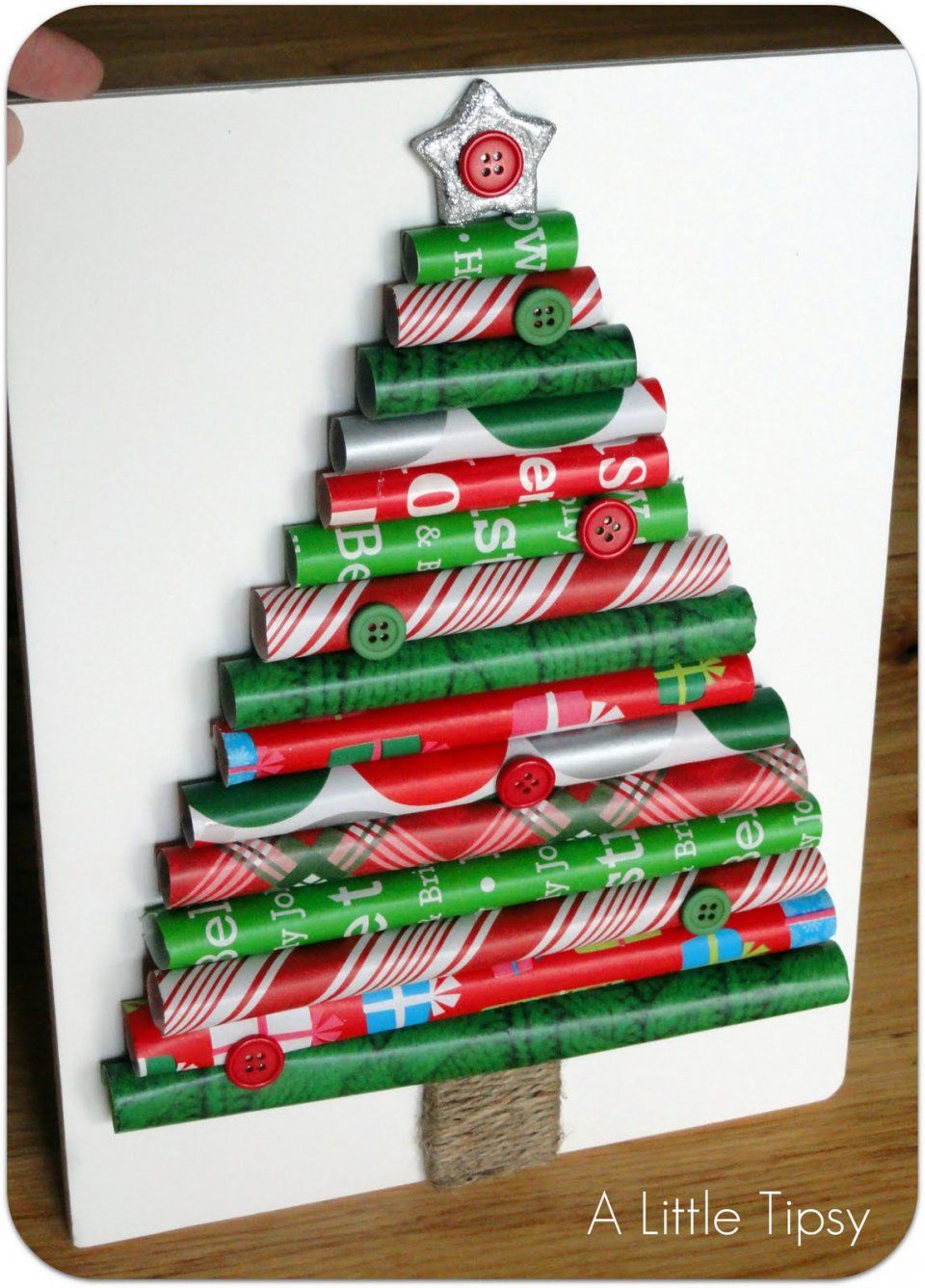 Decoration de noel avec du papier cadeau