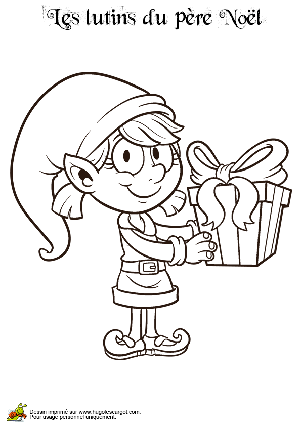 Lutin de noel cadeau