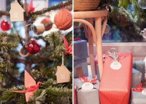 Emballage cadeau maison noel