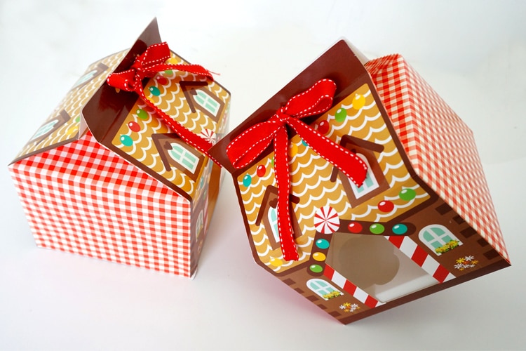 Boite cadeau gateau noel