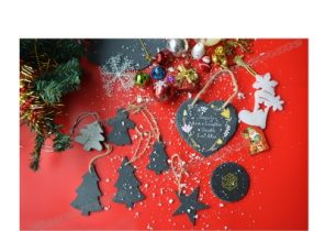 Cadeau noel sur ardoise