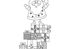 Coloriage pere noel cadeau
