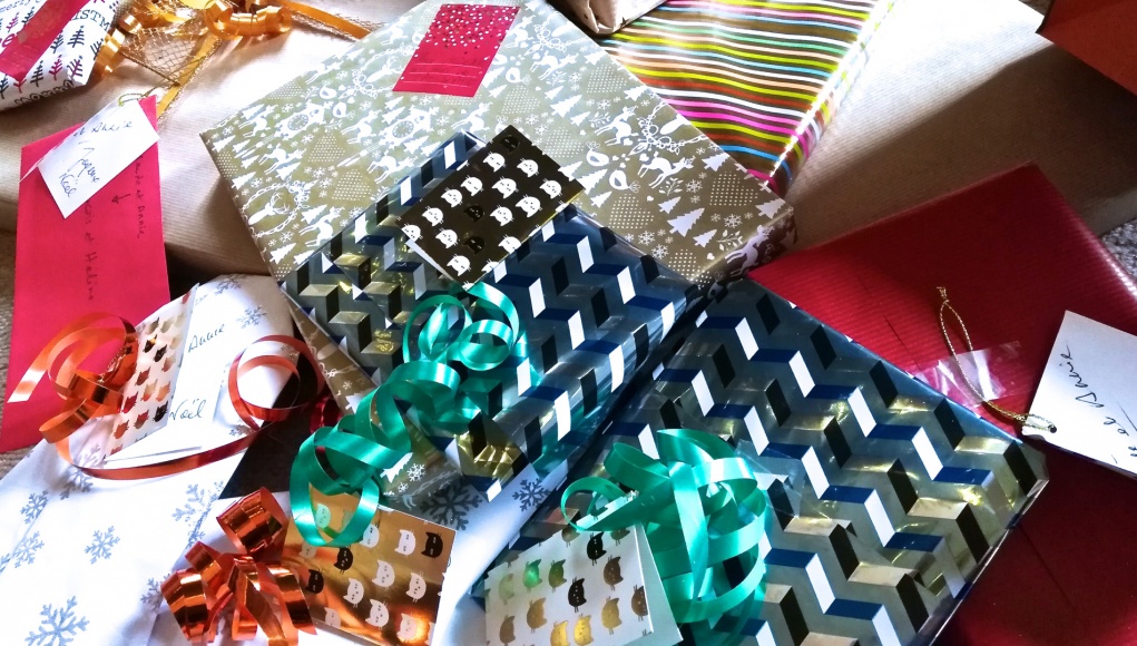 Déballage de cadeau de noel