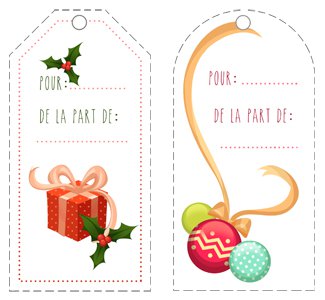 Etiquette cadeau de noel