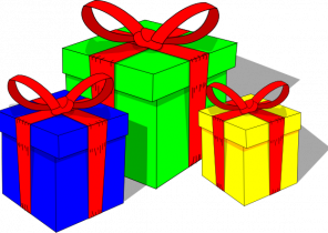 Dessin cadeau de noel coloré
