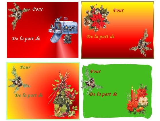 Carte de noel pour cadeau a imprimer