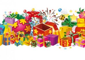 Dessin de cadeau de noel en couleur