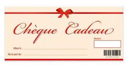 Chèque cadeau noël