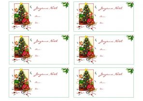 Etiquette cadeau de noel à imprimer