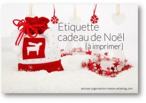 Etiquette prenom cadeau de noel