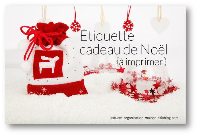 Etiquette cadeau noel a imprimer gratuit