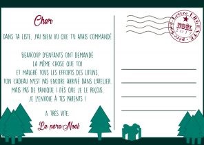 Lettre pour un cadeau de noel