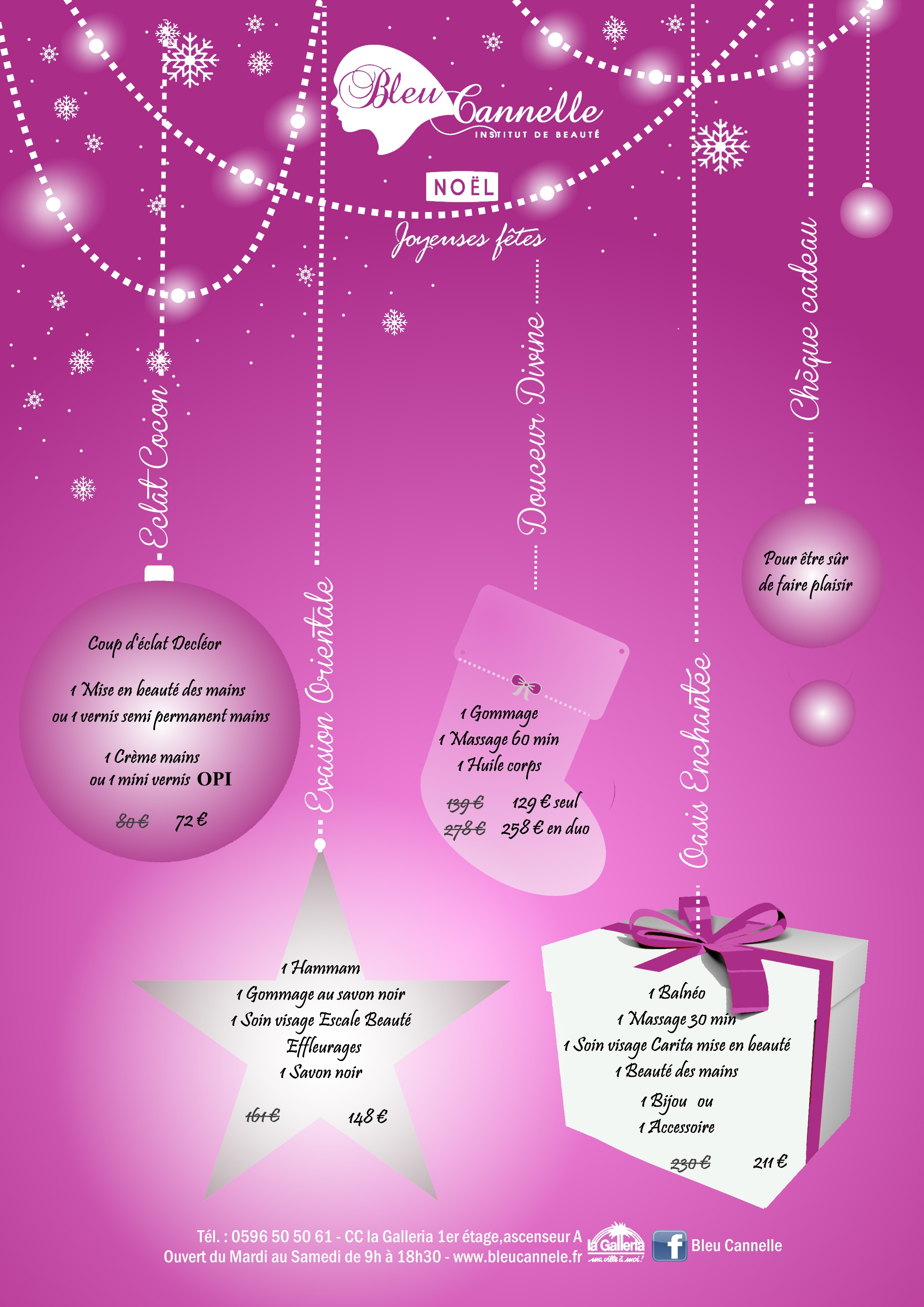 Bon cadeau noel institut de beauté