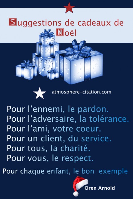 Proverbe cadeau noel