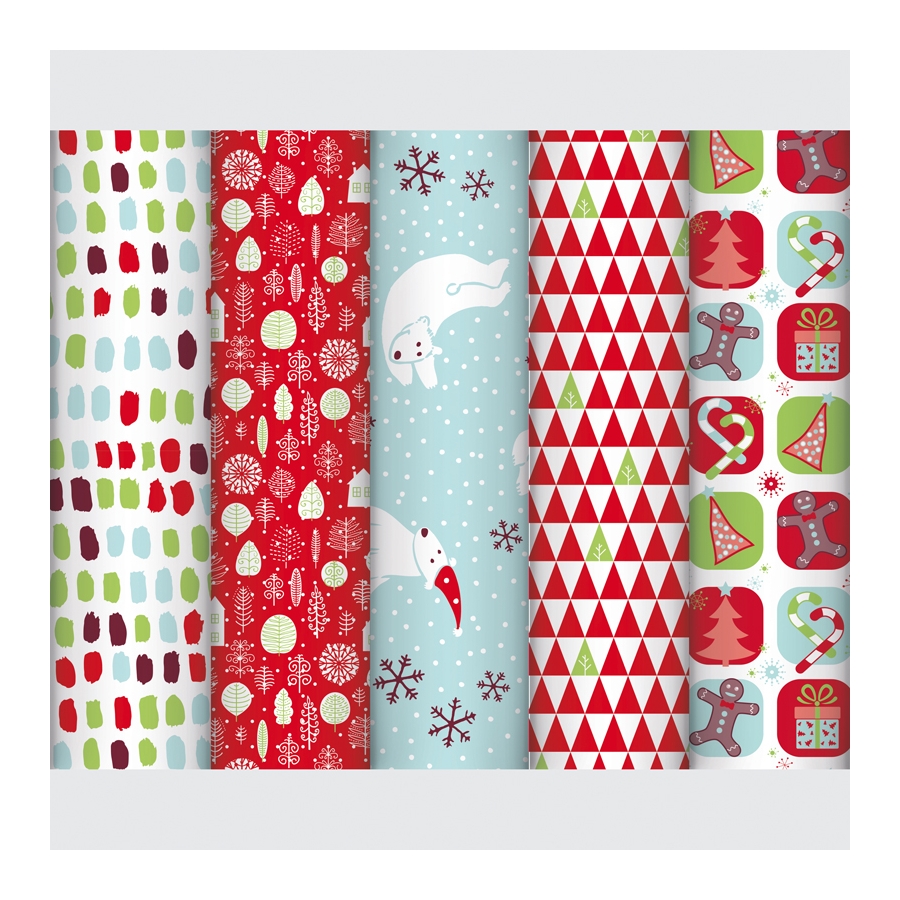 Papier cadeau noel turquoise