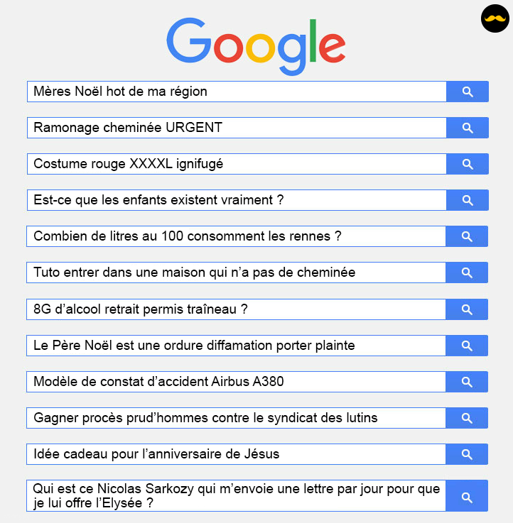 Cadeau noel golden moustache