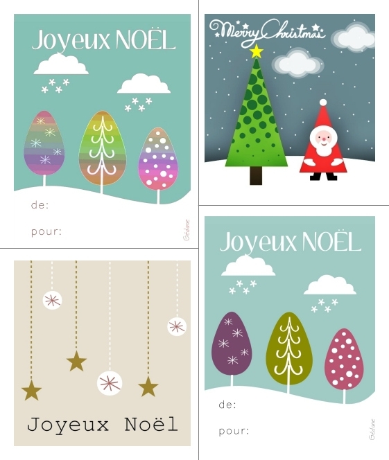 Etiquette cadeau noel personnalisé