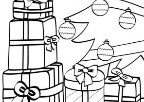 Coloriage cadeau de noël
