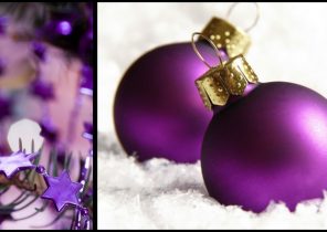 Cadeau de noel violet