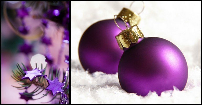Cadeau de noel violet