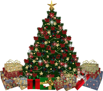 Sapin de noel avec cadeau