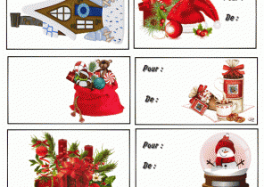 Etiquette cadeau noel à imprimer gratuit