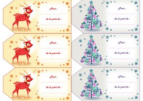 Imprimer étiquette cadeau noel