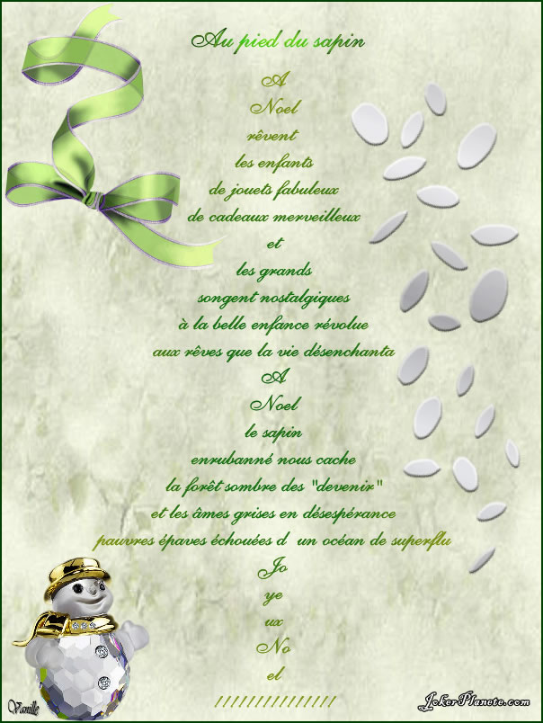 Poeme cadeau de noel