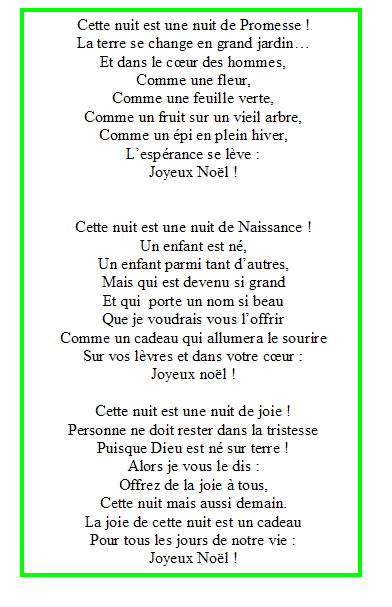 Cadeau de noel texte