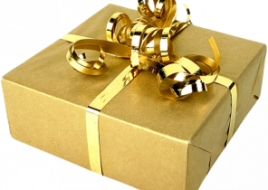 Cadeau noel doré
