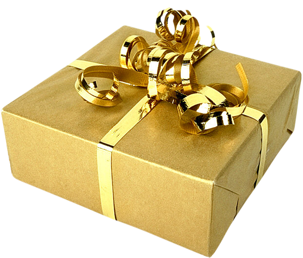 Cadeau noel doré