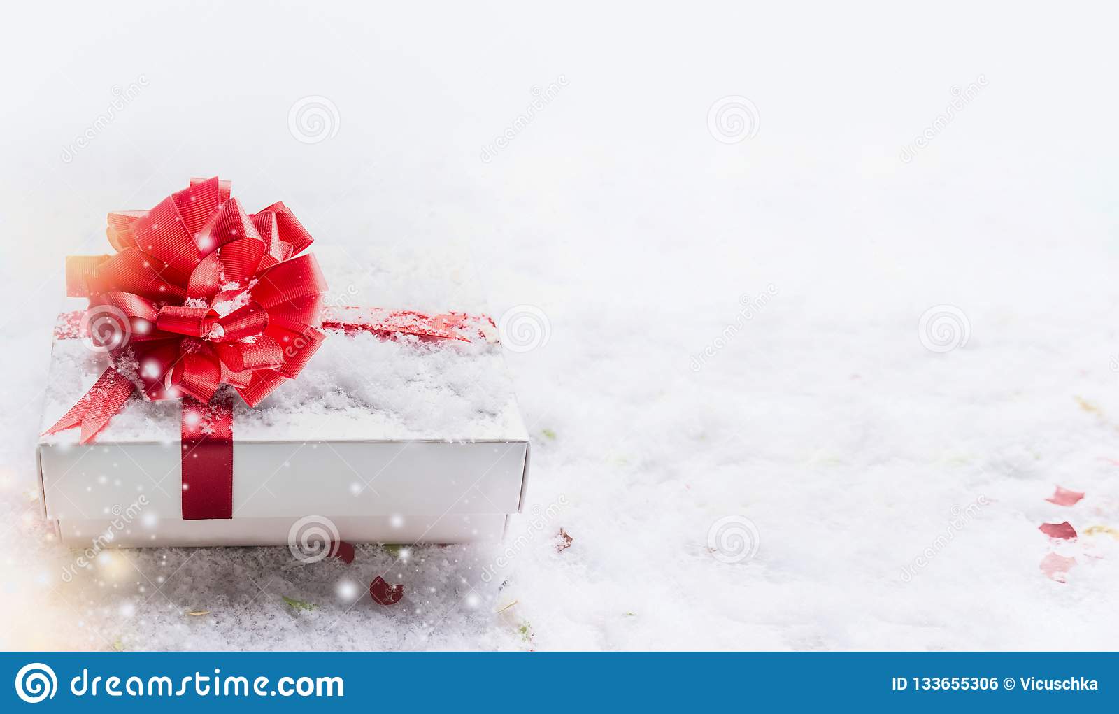 Cadeau de noel neige