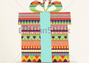 Dessin boite cadeau noel