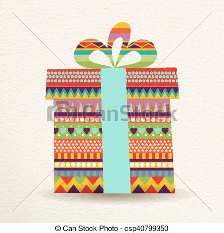 Dessin boite cadeau noel