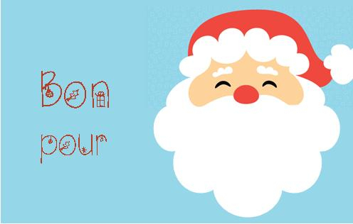 Bon cadeau de noel a imprimer
