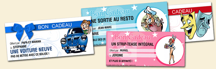 Bon cadeau noel a creer