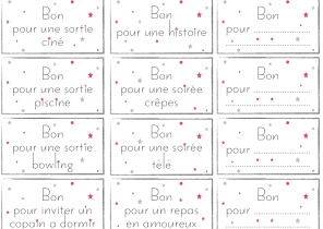Bon pour un cadeau de noel a imprimer gratuit
