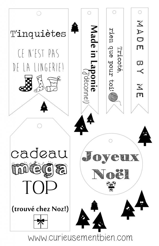 Etiquette cadeau noel pour maman