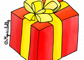 Dessin de noel en couleur cadeau