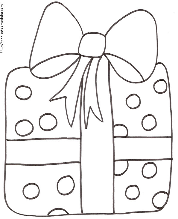 Dessin cadeau noel simple