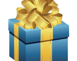 Image de cadeau de noel bleu