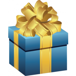 Image de cadeau de noel bleu