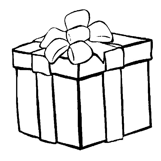 Coloriage de noel cadeau