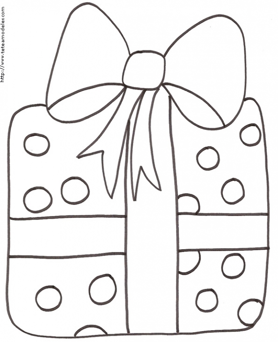 Dessin de cadeau de noel à imprimer