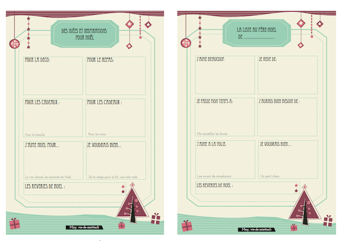 Faire une liste de cadeau de noel