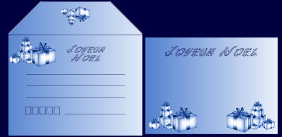 Enveloppe cadeau à imprimer noel