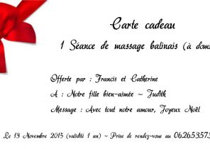 Massage cadeau de noel