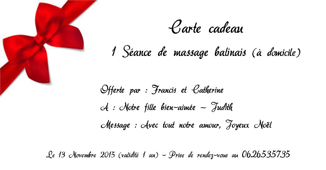 Massage cadeau de noel