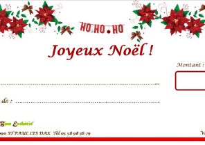 Cheque cadeau noel