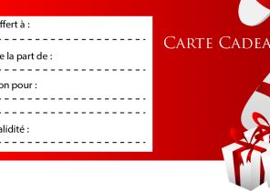 Modele bon cadeau noel imprimer
